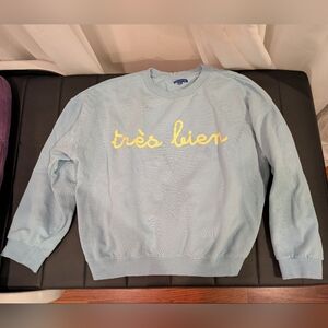 Light Blue French Terry Crewneck Sweater